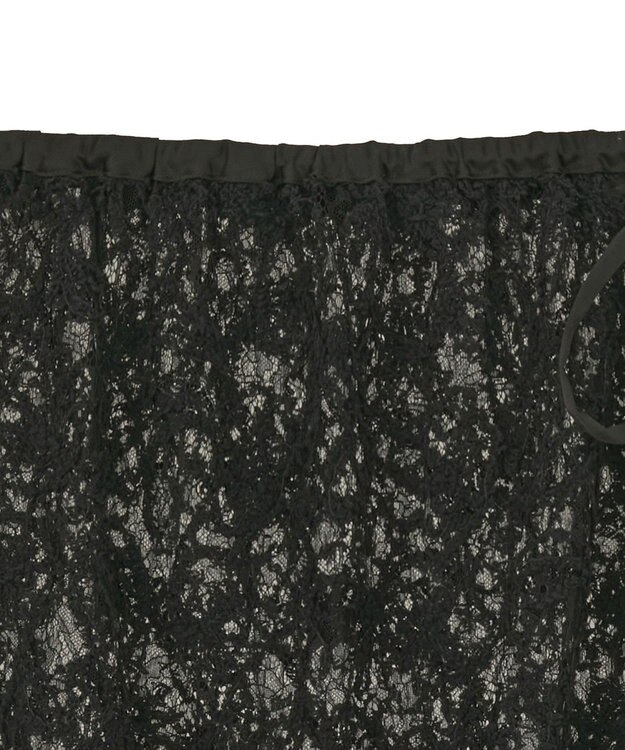 earth music&ecology モールレースラップスカート Black