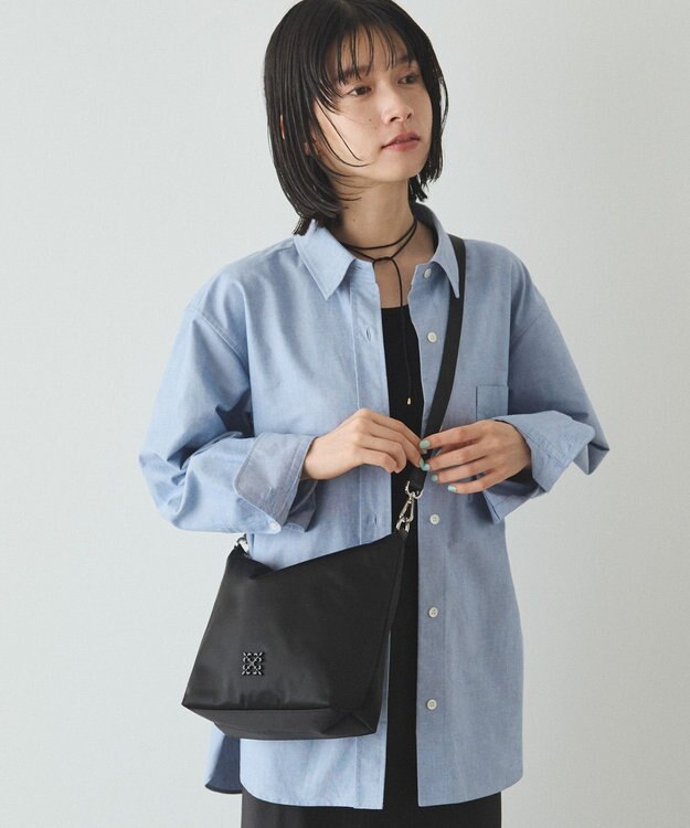 russet シンプルショルダーバッグ【クラウズナイロン】(CE-1467) Black