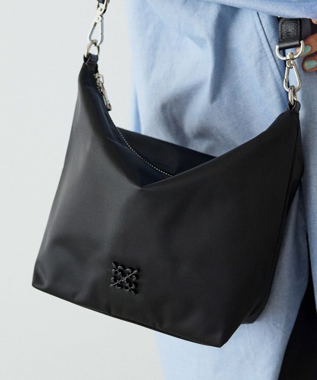 russet シンプルショルダーバッグ【クラウズナイロン】(CE-1467) Black