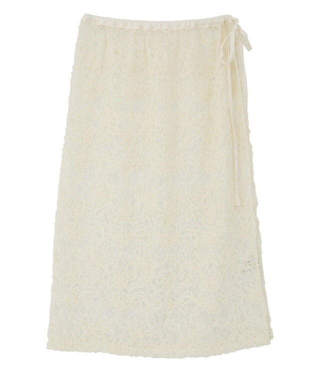 earth music&ecology モールレースラップスカート Ivory