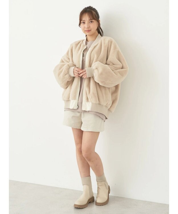 earth music&ecology リバーシブルＭＡー１ Ivory