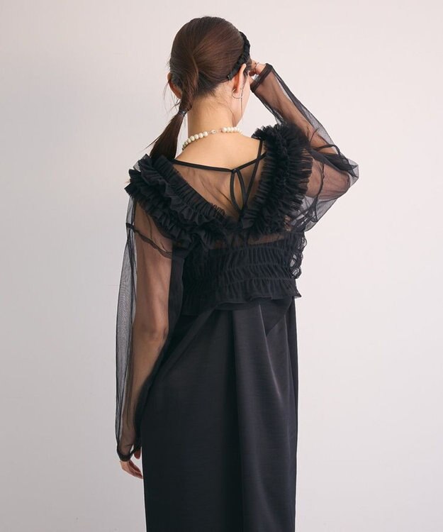 Green Parks ・Ｒａｉｌｍｅ　ＳＥＴ３点　チュールビスチェキャミワン Black