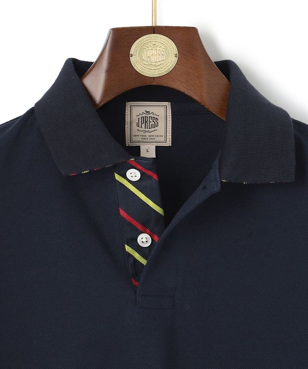 J.PRESS MEN レジメンタル ポロシャツ ネイビー系