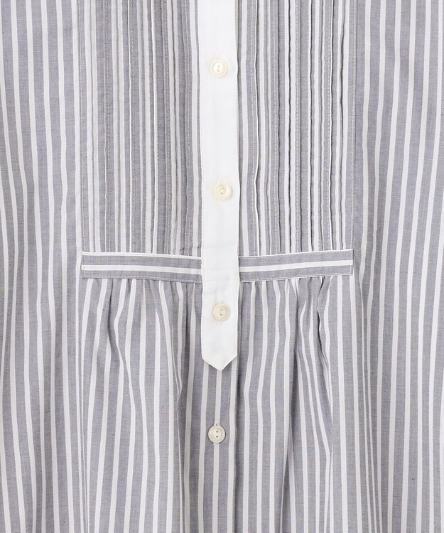 J.PRESS YORK STREET 【WOMEN】クレリックバンドドレス シャツ ライトグレー系1