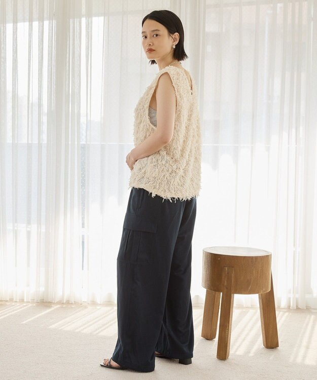 AMERICAN HOLIC サテンカーゴパンツ Navy