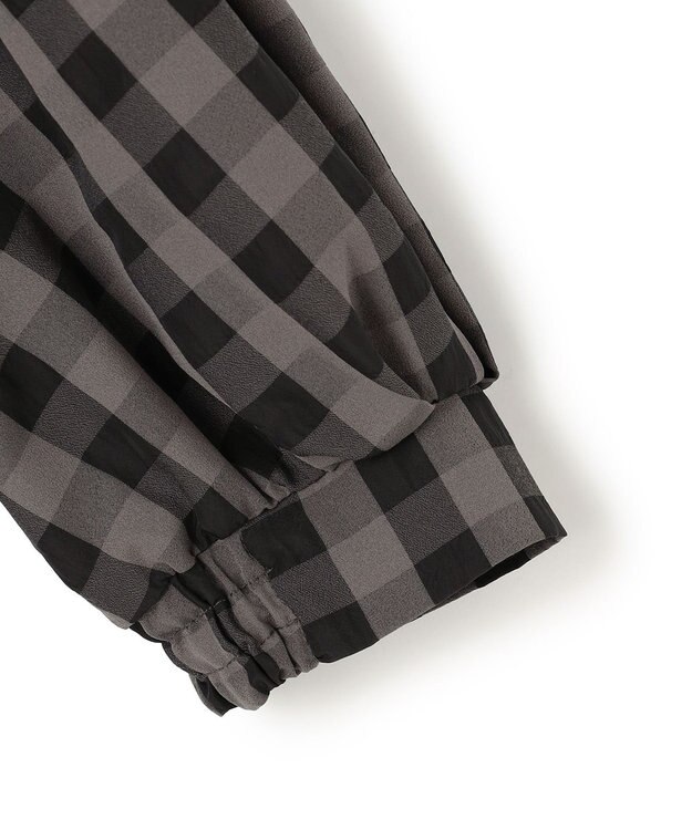 23区 L 【WEB&一部店舗限定】ブロックチェック フリル ブラウス モノトーンチェック