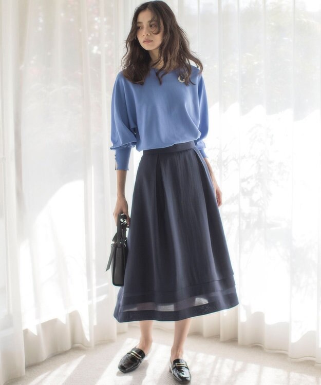 組曲 S フラワーメタルドルマン ニット ブルー系