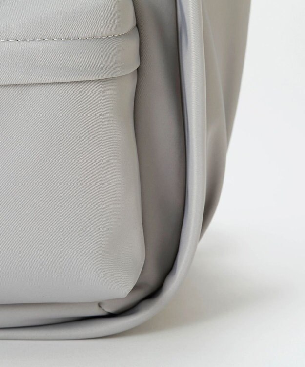 TOPKAPI 【Breath TOPKAPI】【撥水】ツヤ ナイロン レザーハンドル ミニ リュック ライトグレー