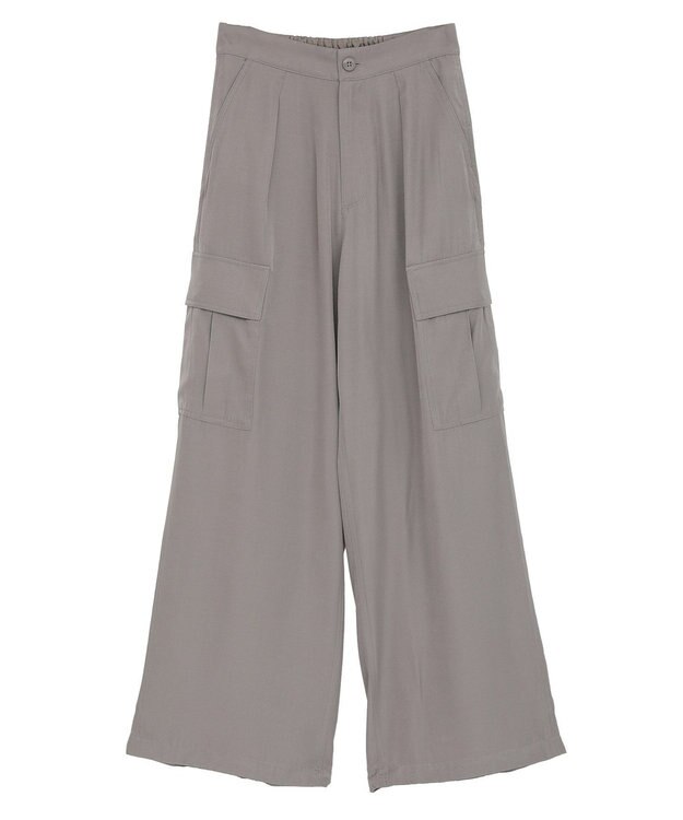 AMERICAN HOLIC サテンカーゴパンツ Gray Beige