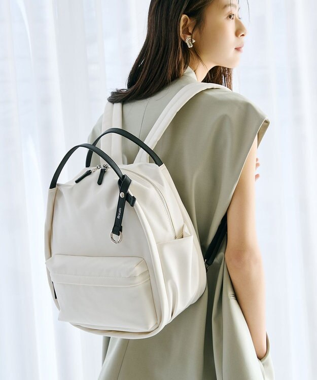 TOPKAPI 【Breath TOPKAPI】【撥水】ツヤ ナイロン レザーハンドル ミニ リュック