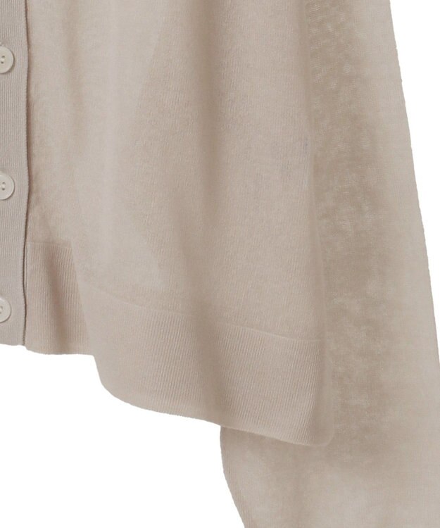 AMERICAN HOLIC ウォッシャブルショート丈シアーカーディガン Light Beige