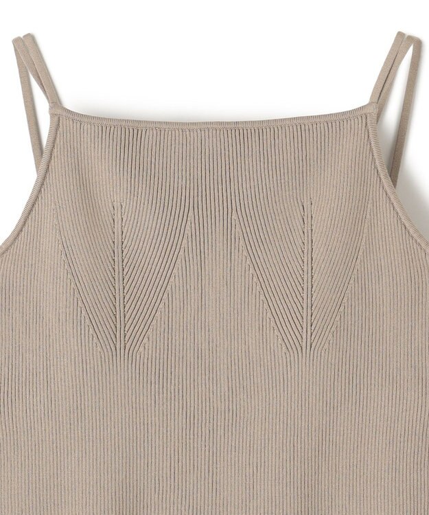 uncrave リブニット カップ付きキャミソール グレージュ