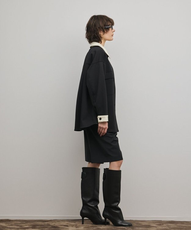 GRACE CONTINENTAL スーツ地ハーフパンツ ブラック