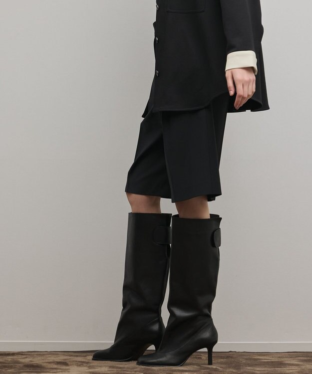 GRACE CONTINENTAL スーツ地ハーフパンツ ブラック