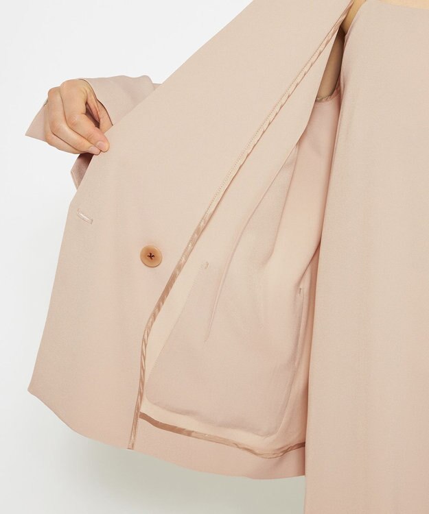 uncrave 【接触冷感・撥水・洗濯機洗い可】クールタッチツイル ジャケット（uncrave STANDARD） ピンクベージュ