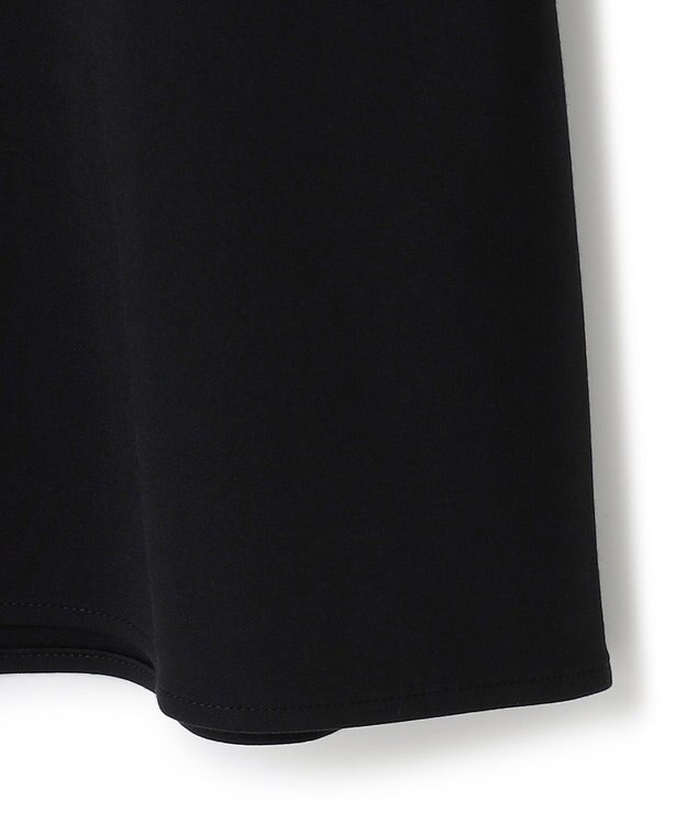 ICB L 【洗える】コンパクトモクロディ バンドカラーカットソー ブラック系