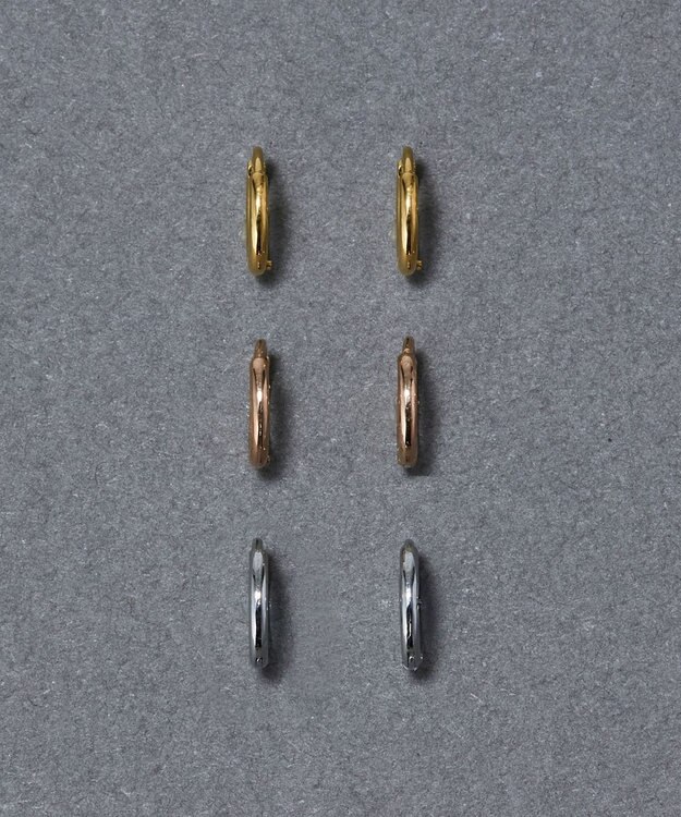 Phoebe 〈シリーズ累計販売10000点突破！〉〈金属アレルギー対応〉ミニフープピアス/サージカルステンレス　ローズゴールド ローズゴールド