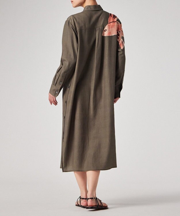 Paul Smith La Peche パネルプリント ワンピース カーキ