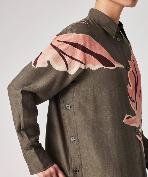 Paul Smith La Peche パネルプリント ワンピース カーキ