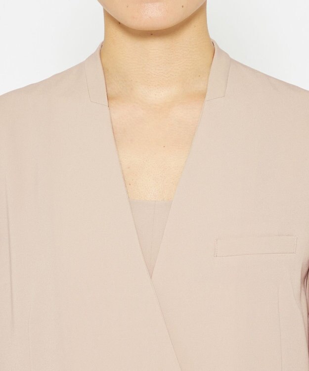 uncrave 【接触冷感・撥水・洗濯機洗い可】クールタッチツイル ジャケット（uncrave STANDARD） ピンクベージュ