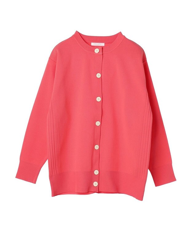 Green Parks かるい クルーネックカーディガン Salmon Pink