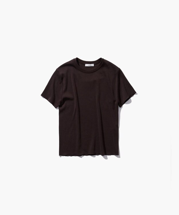 ATON FRESCA CIRCULAR RIB | パーフェクトフィットプルオーバー DARK BROWN