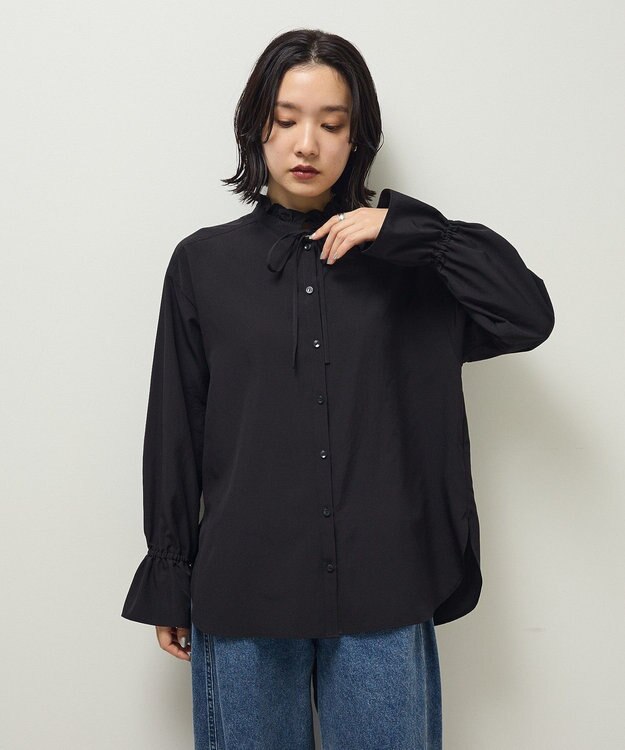 Green Parks フリルカラーインナーシャツ Black