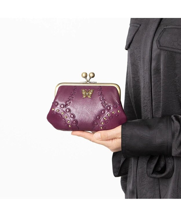 ANNA SUI マチルダ 口金ミニ財布 ワイン