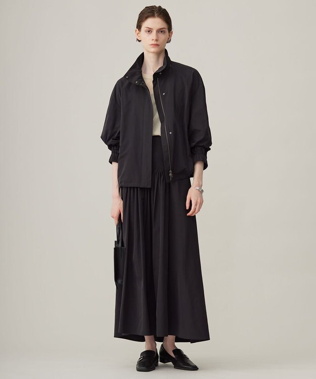 ICB 【洗える】 エステルメモリータフタ ブルゾン ブラック系