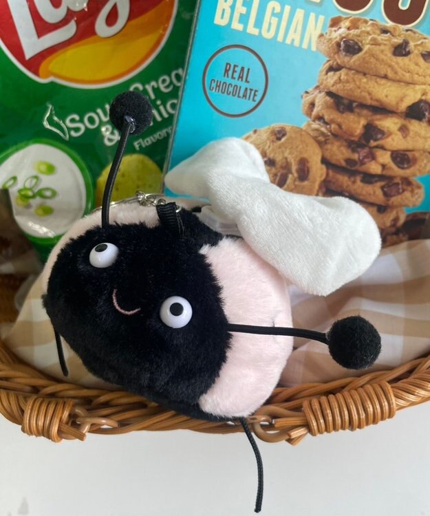 WEGO ふりふりてんとうむしぬいぐるみキーホルダー ピンク