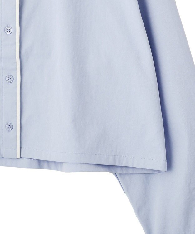 earth music&ecology パイピングショートシャツ Sax