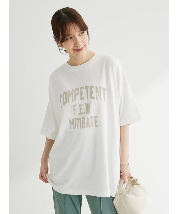 Green Parks カレッジロゴ半袖チュニック White