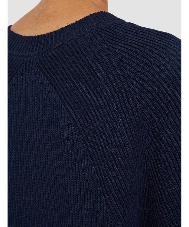 JOSEPH 【洗える】リネンブレンド　ショートスリーブニット Navy