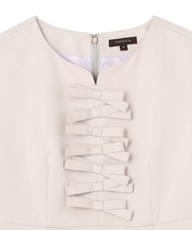 TOCCA 【洗える・消臭】WITH RIBBONS ドレス ライトグレー系