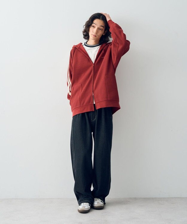 CRAFT STANDARD BOUTIQUE 【ユニセックス】デニム2タックワイドテーパードパンツ Black