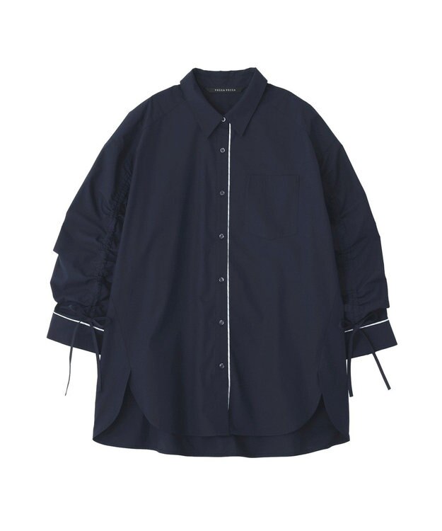 YECCA VECCA イージーケアドロストシャツ Navy