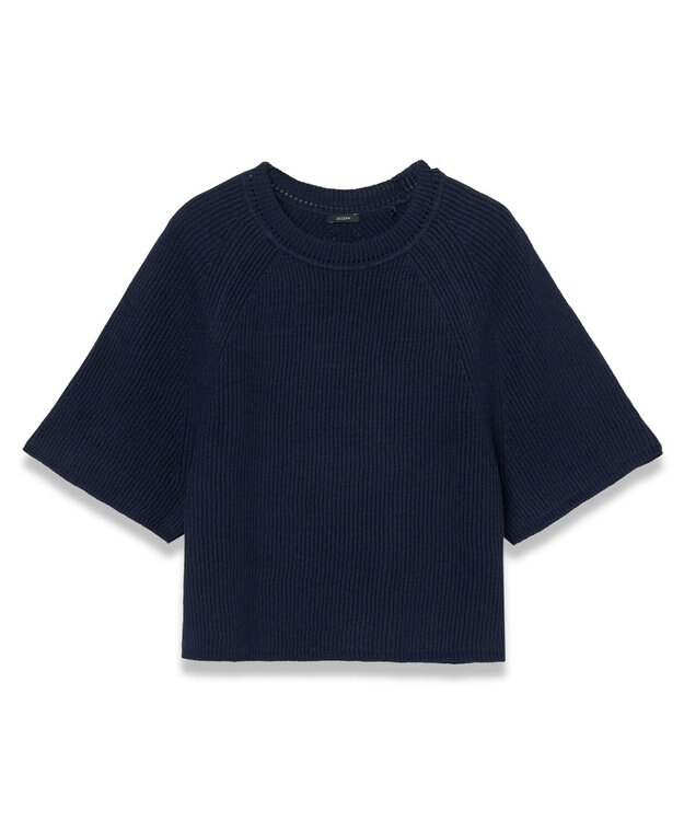 JOSEPH 【洗える】リネンブレンド　ショートスリーブニット Navy