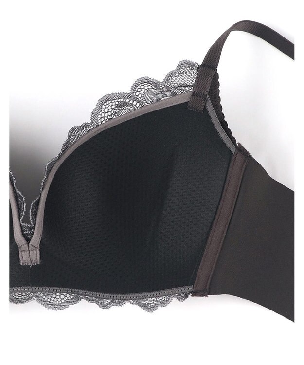 WACOAL ノンワイヤーブラ 【SUHADA ONE】 谷間メイク ふっくらデコルテ 脇すっきりシルエット レディース BXB411 /ワコール ブラック