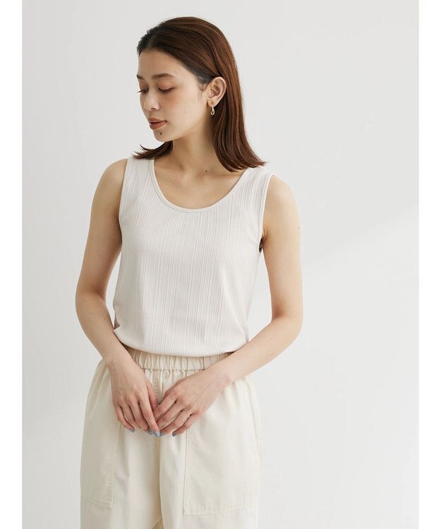 Green Parks 前後２ｗａｙリブタンク Light Beige