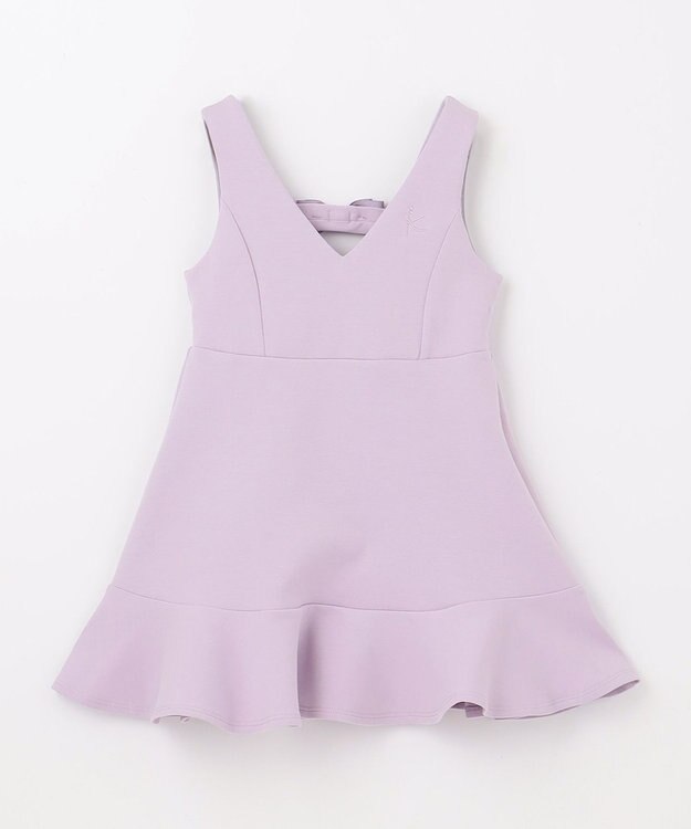 組曲 KIDS 【110-140㎝】ダンボールニット ジャンスカ ラベンダー系