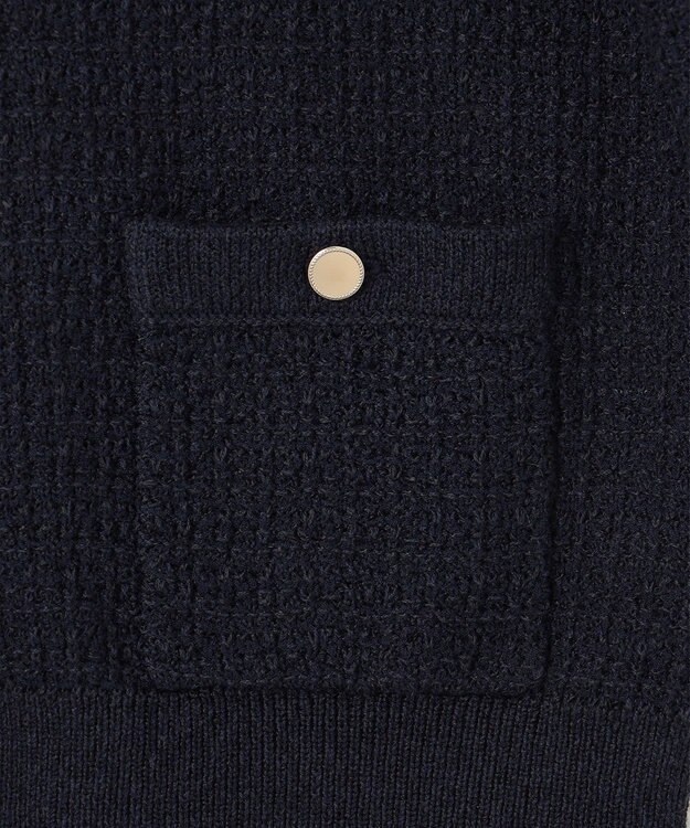J.PRESS LADIES L 【洗える】DAILY TWEED ニット アウター ネイビー系