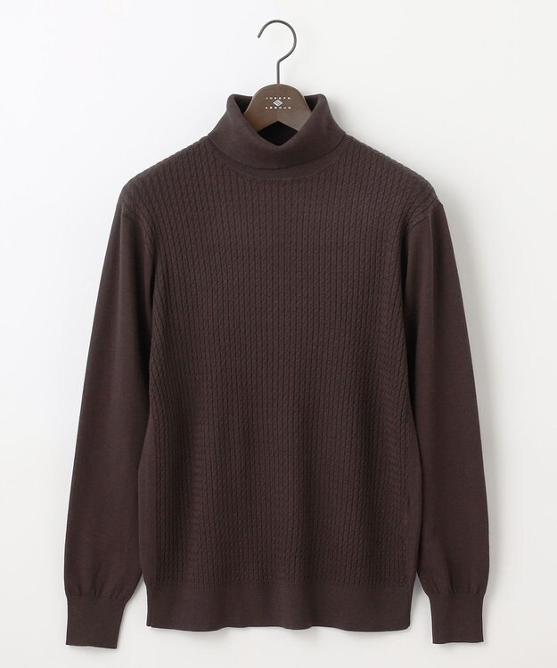 JOSEPH ABBOUD 【洗える/チクチクしない/3シーズン対応】SNOWY タートルネック ニット ダークブラウン系