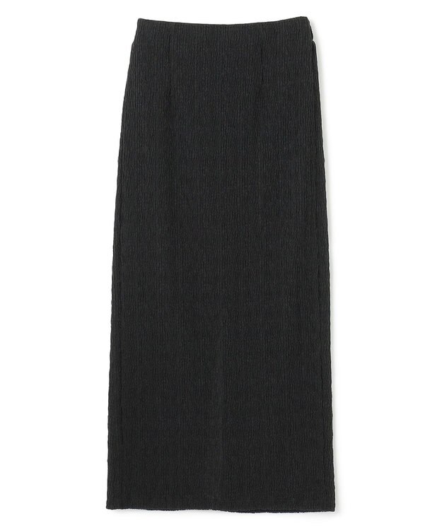 uncrave 【洗濯機洗い可】シャーリングレース スカート（uncrave WHITE） ブラック