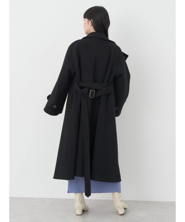 earth music&ecology ２ｗａｙカラーロングコート Black