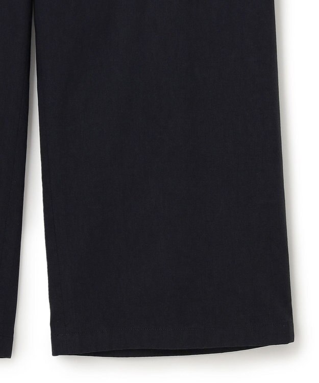 23区 L 【洗える】リネンヴィスコースストレッチ マリンパンツ ネイビー系