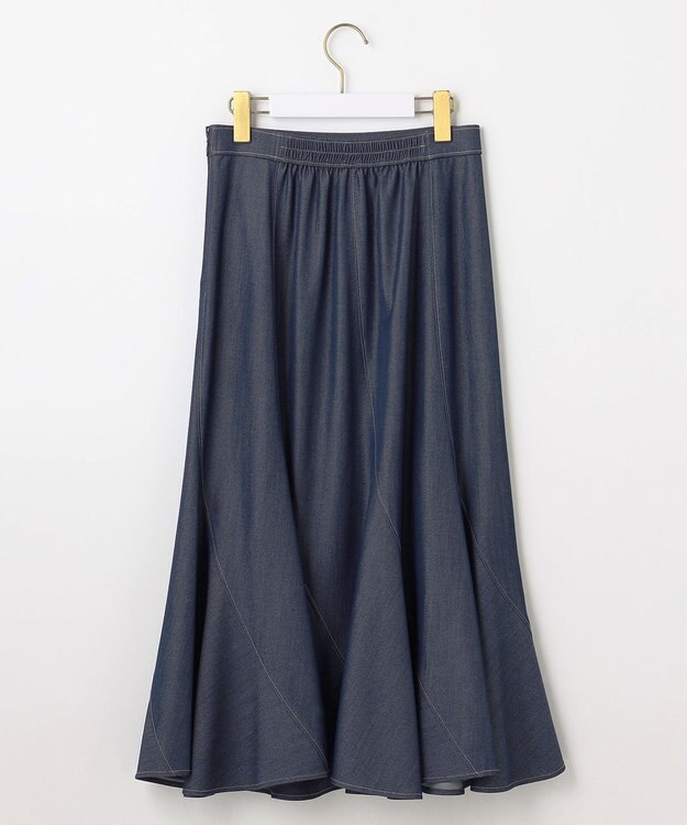 ANY SIS S 【洗える】デニムライクエスカルゴ スカート シャンブレー