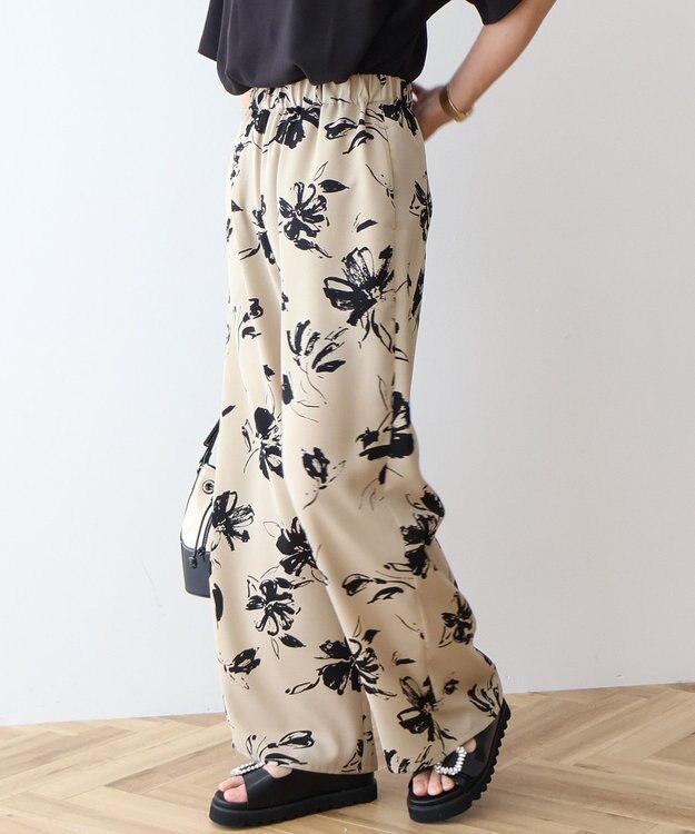 AMERICAN HOLIC アソートギャザー柄パンツ【WEB限定カラー・サイズ有り】 Flower Beige