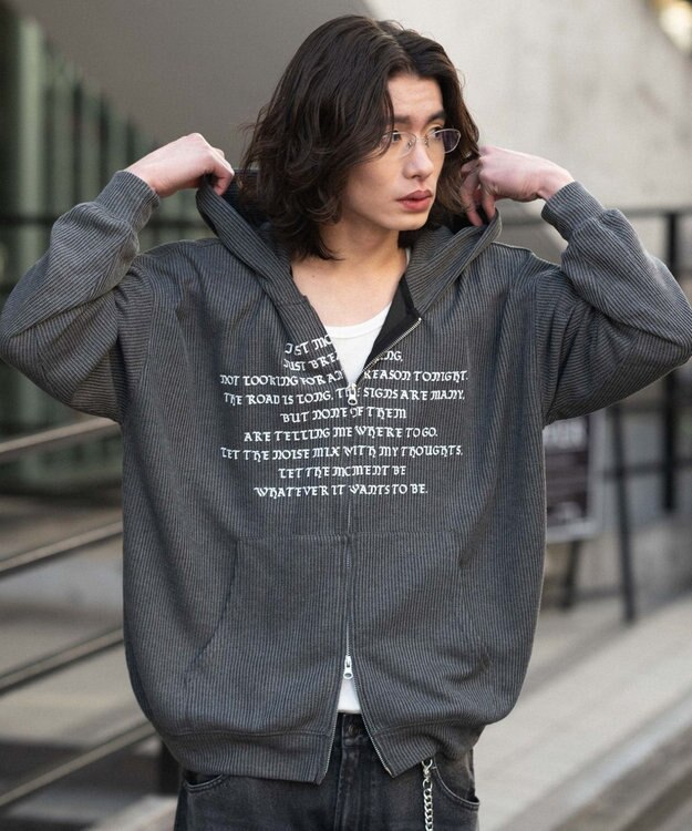 WEGO 【ユニセックス着用ITEM】メッシュZIPパーカー ブラックその他