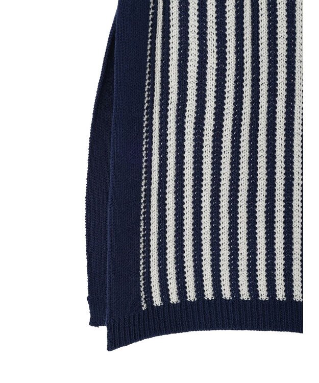 Green Parks ストライプドロストベスト Navy