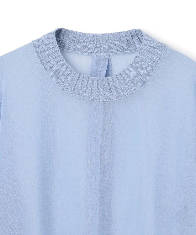 BEIGE， PYRRHOT / シアーコンビ バックスリットプルオーバー Sax